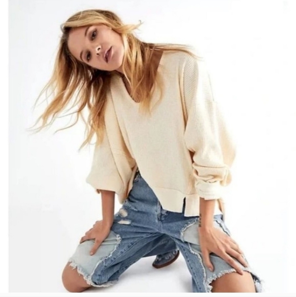 Free People Santa Clara Thermal in Alabaster